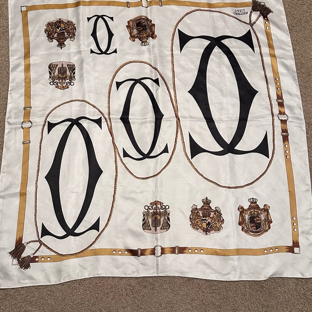 Vintage Cartier Paris silk scarf